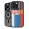 Serbia Flag Distressed iPhone 14 Pro Kickstand Case